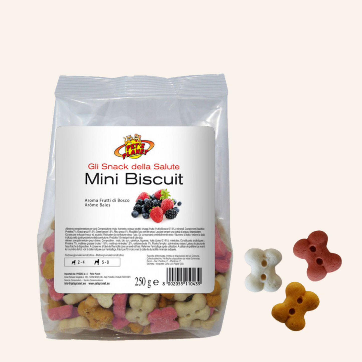 Mini Biscuits Pet’s Planet pour chiens – sains et appétents