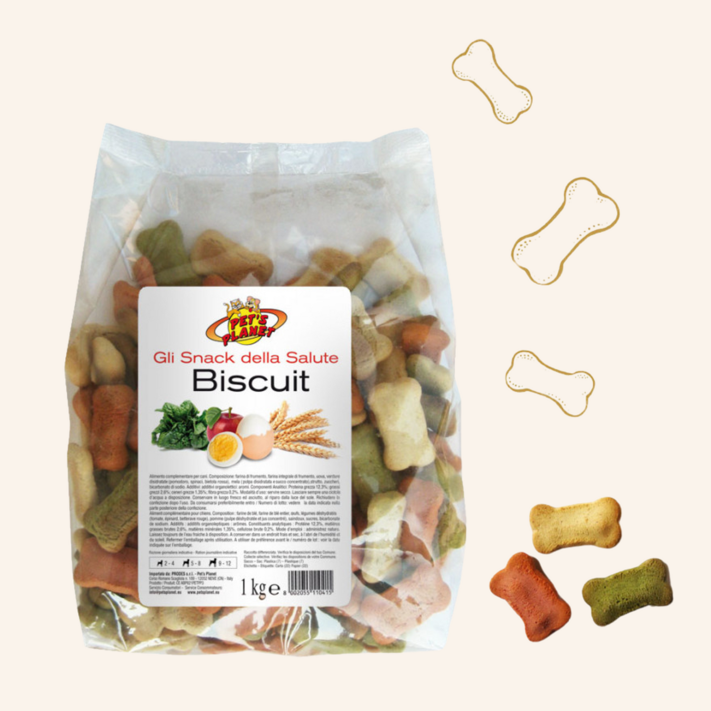 Biscuits pour chien Pet’s Planet – Snack naturel cuit au four