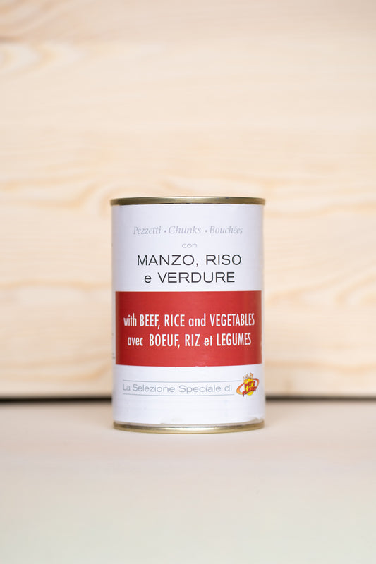 Bouchées au boeuf, riz et légumes pour chien - 405 g ou 1 230 g - Pet's Planet