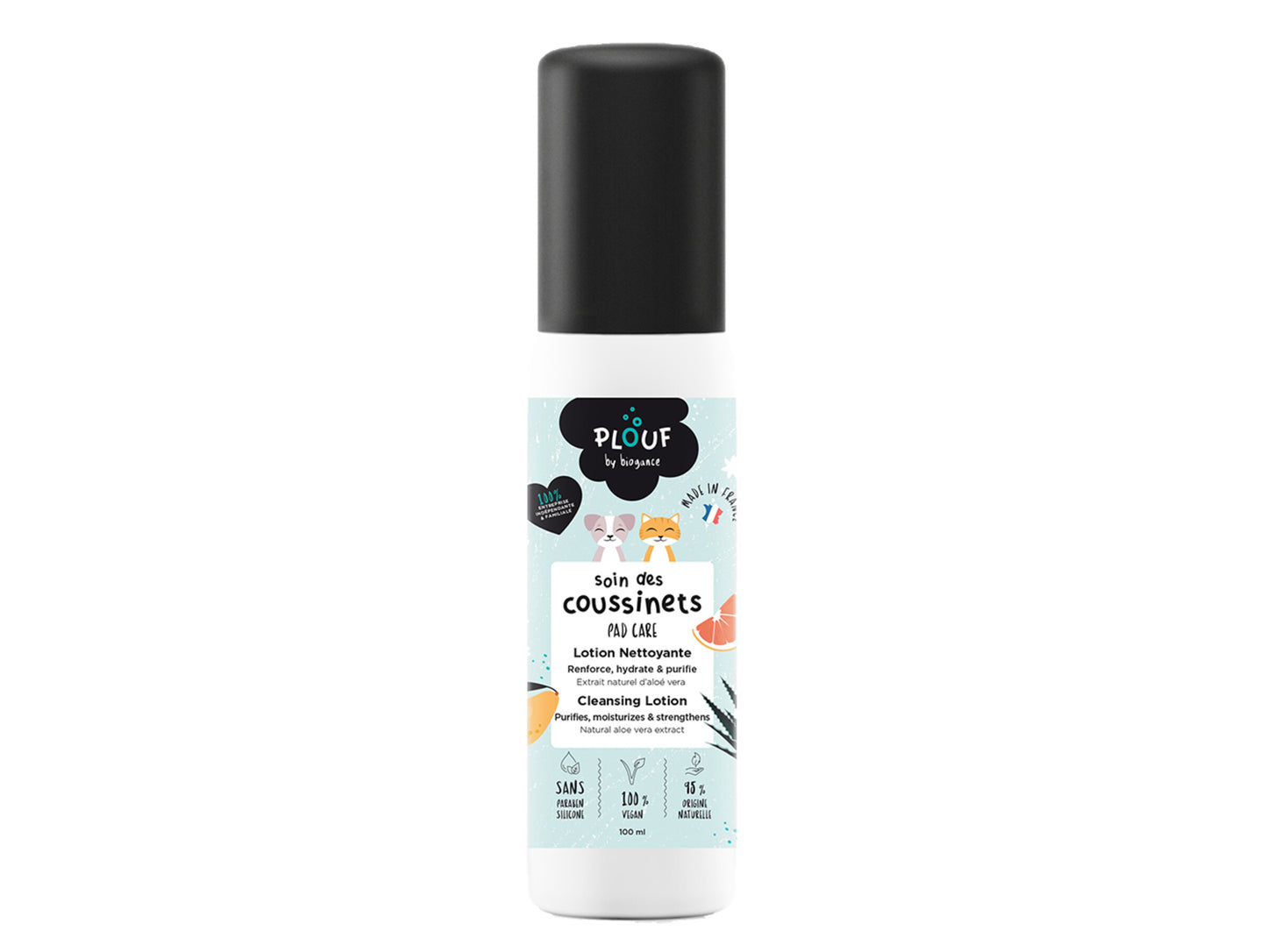 Plouf lotion nettoyante coussinets - 100 ML